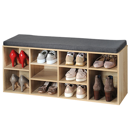 Batų spintelė su pagalvėle, ąžuolas, FSC