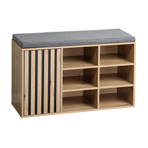 Batų spintelė su sėdynės pagalvėle, FSC