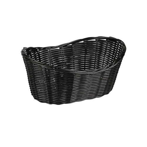 Krepšelis duonai ir vaisiams, plastikinis, juodas