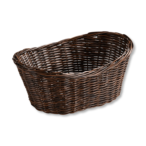 Krepšelis duonai ir vaisiams, plastikinis, rudos spalvos
