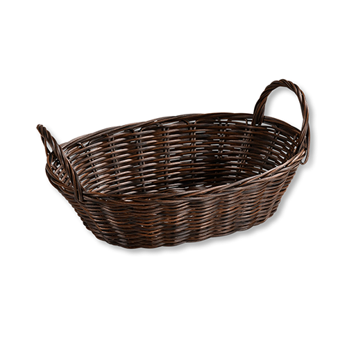 Krepšelis duonai ir vaisiams, plastikinis, rudos spalvos