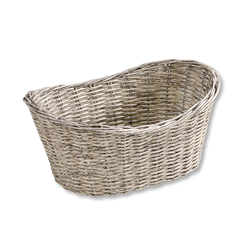 Krepšelis duonai ir vaisiams, plastikinis, pilkos spalvos