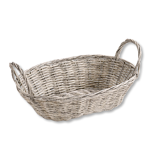 Krepšelis duonai ir vaisiams, plastikinis, pilkos spalvos