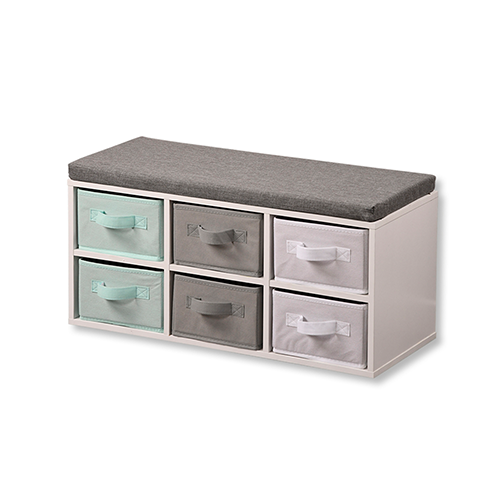 Vaikiškas suoliukas su sėdynės pagalvėle, baltos spalvos, FSC