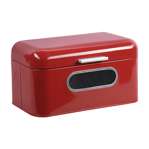 Brotkasten, Metall, rot