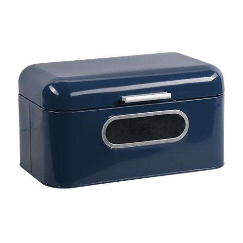 Brotkasten, Metall, blau