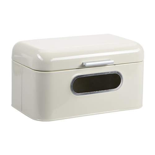 Duonos dėžė, metalinė, smėlio spalvos