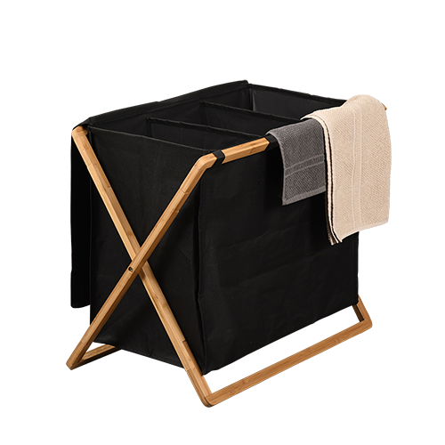 Skalbinių dėžė, bambuko, FSC, juoda