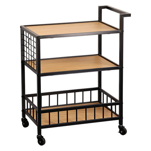Serviravimo vežimėlis su 3 lentynomis