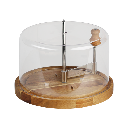 Sūrio pjaustyklė su gaubtu, akacijos mediena, FSC