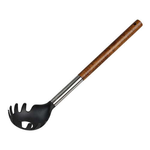 Makaronų šaukštas, nerūdijantis plienas ir akacija