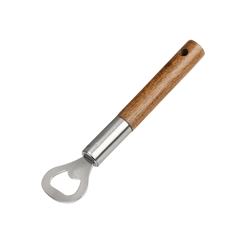 Butelių atidarytuvas, nerūdijantis plienas ir akacija