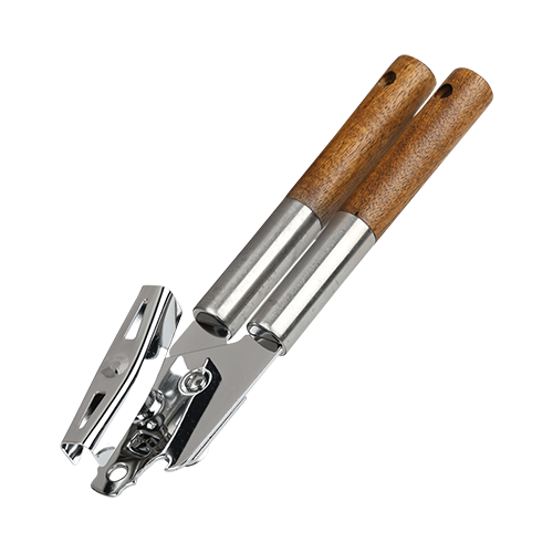 Skardinių atidarytuvas iš nerūdijančio plieno ir akacijos