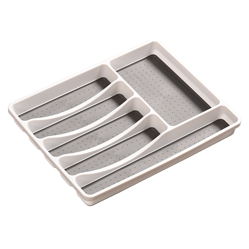 Plastikinis stalo įrankių padėklas, baltas