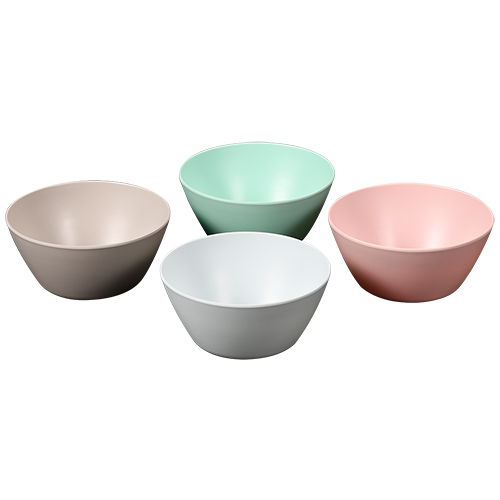 Vaisių ir salotų dubuo, 4 vnt., pastelinės spalvos