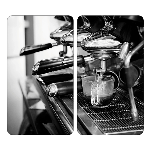 Daugiasluoksnė pjaustymo lenta, 2 vnt., kavos