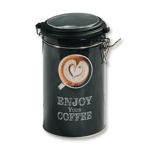 Kavos skardinė su uždaromu dangteliu