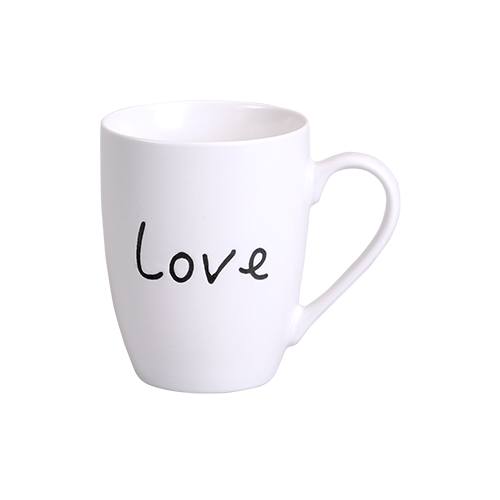 Dekoratyvinis puodelis, Love, baltas