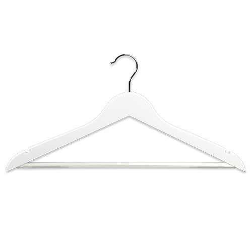 Formuota drabužių pakaba, 12 vnt., FSC, baltos spalvos