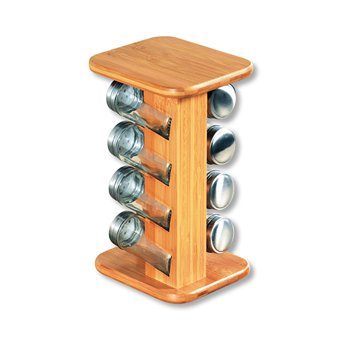 Prieskonių karuselė, bambukas, 8 indeliai, FSC