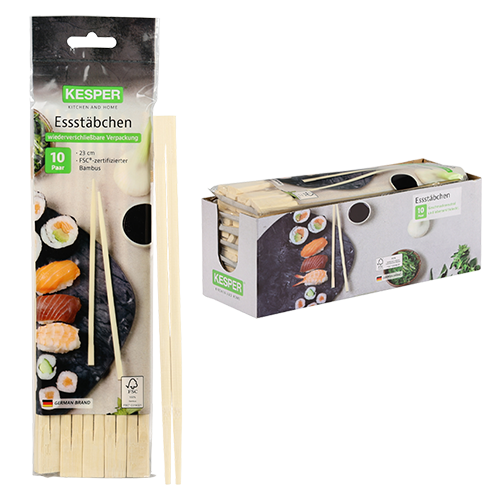 Suši lazdelės, 10 vnt., bambuko, FSC