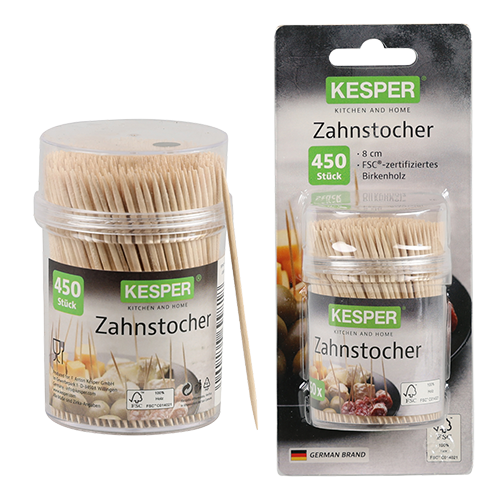 Dantų krapštukas, beržo FSC (450 vnt.), pakabinamas