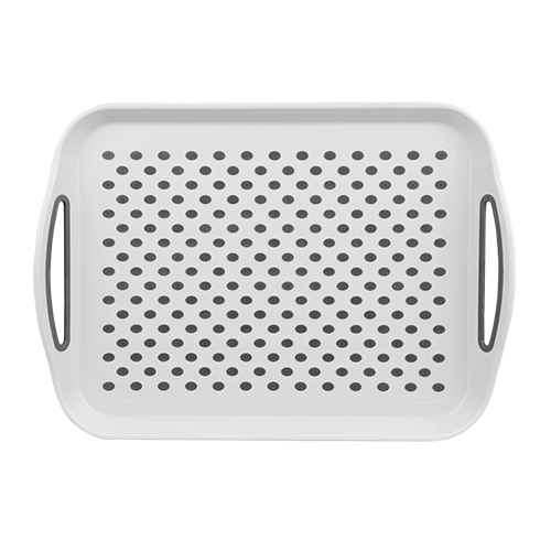 Padėklas serviravimui, "neslystanti stotelė", baltos spalvos