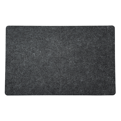 Veltinio išvaizdos, tamsiai pilkos spalvos kilimėlis