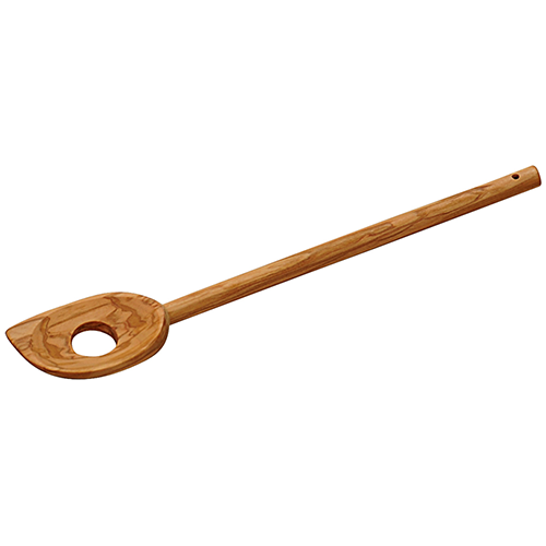 Smailus šaukštas su skylute, alyvuogių mediena