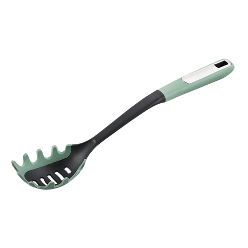 Šaukštas makaronams, plastikinis, žalias