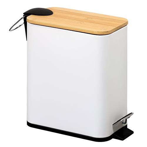 Bambukinis kosmetinis kibirėlis, FSC, baltas, 5 l