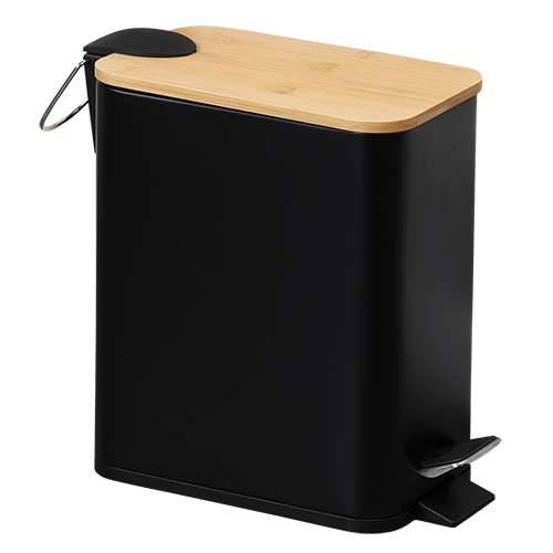 Bambukinis kosmetinis kibirėlis, FSC, juodas, 5 l