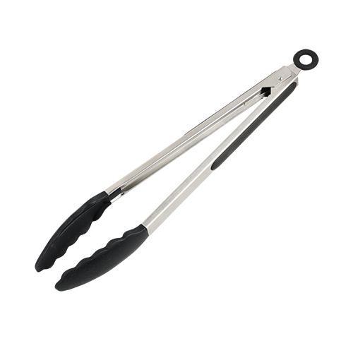 Nerūdijančio plieno ir plastiko žnyplės kepsninėms