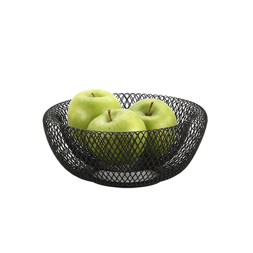 Duonos ir vaisių krepšelis, metalinis