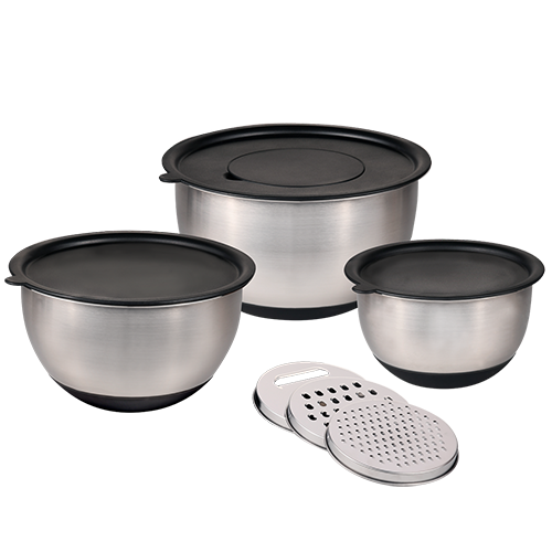 Maišymo indas, 3 rinkiniai, įskaitant 3 tarkas