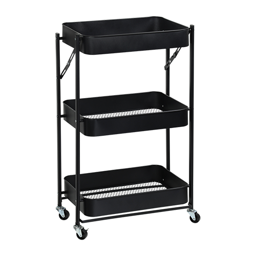 Virtuvės vežimėlis, metalinis, sulankstomas