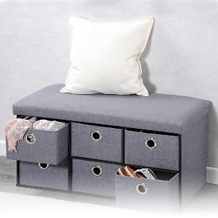 Bench with storage boxes