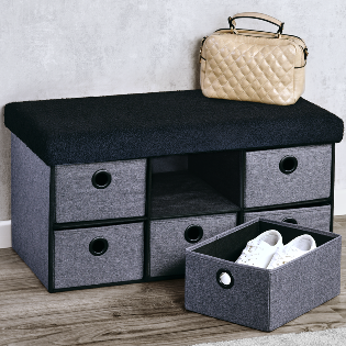 Bench seat with storage boxes