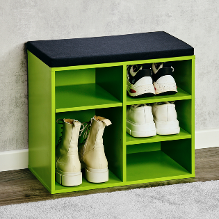 Shoe cabinet, green, small