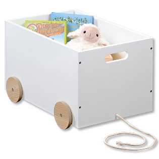 Children's toy trolley, white