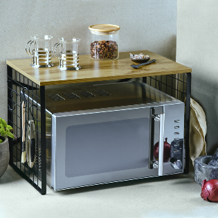 Mikrowellenregal, Eichendekor