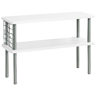 Kitchen shelf with 2 levels, white FSC