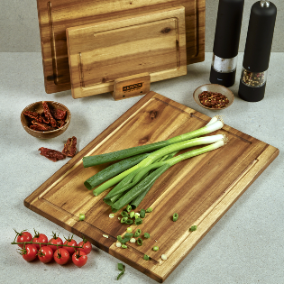 Carving board set of 3 incl. stand