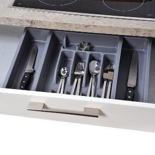 Variabler Besteckkasten, grau