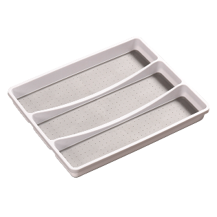Cutlery tray, plastic, grey