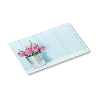 Glass cutting plate, "Tulips"
