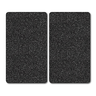 Cooker cover plate set of 2 - "Granite"