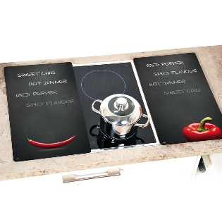 Herdabdeckplatte 2er Set - "Chili"