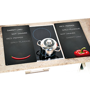 Cooker cover plate set of 2 - "Chilli"