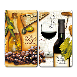 Cooker cover plate set of 2 - "Italy"
